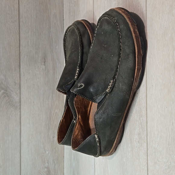 Olukai Mens Moloa Leather Loafer Slip on shoes sz 10 - Picture 1 of 12